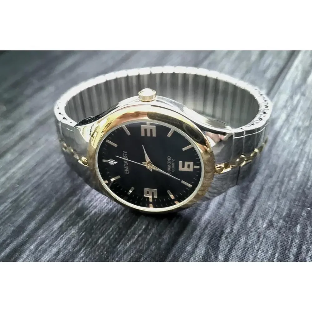 Rare Vintage Gruen Embassy Diamond Mens Watch New‎ In Box